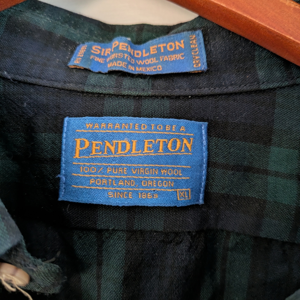 Pendleton Green and Blue Plaid Button Down Shirt - image 2